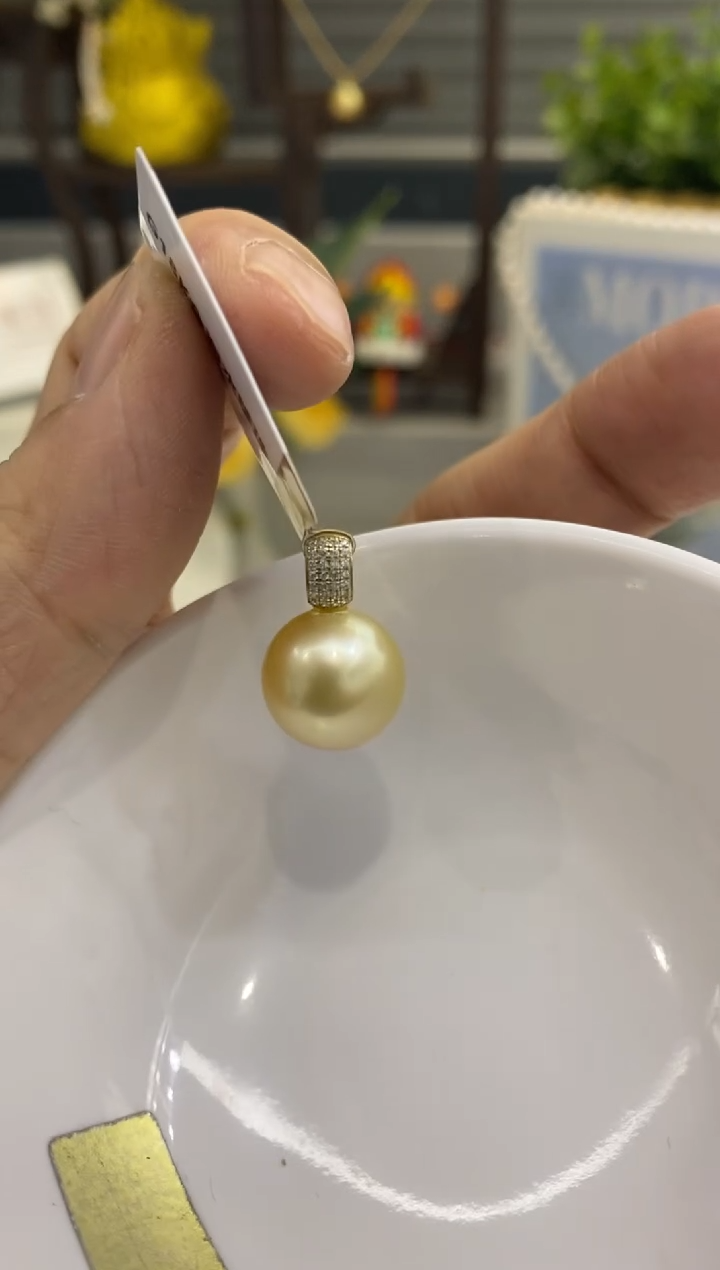 【闪购商品】海水珍珠BG18K金镶嵌珍珠吊坠赠链@@c862