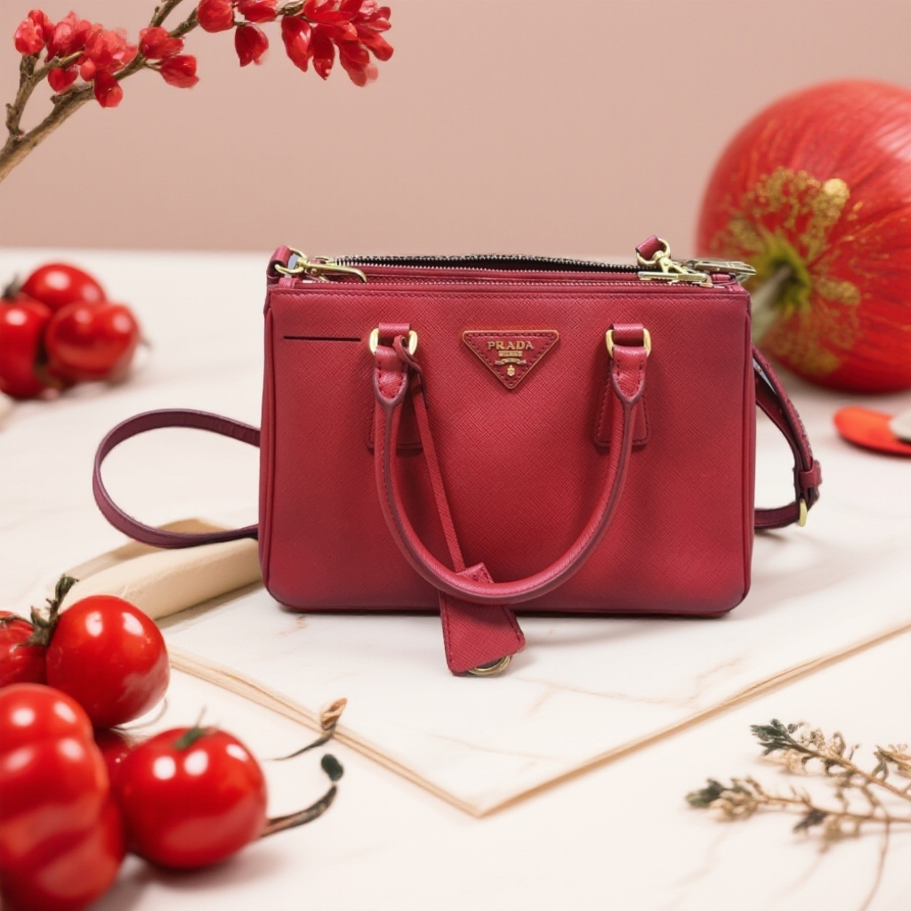 95新 Prada/普拉达  红色杀手手提单肩包 1823 0729 