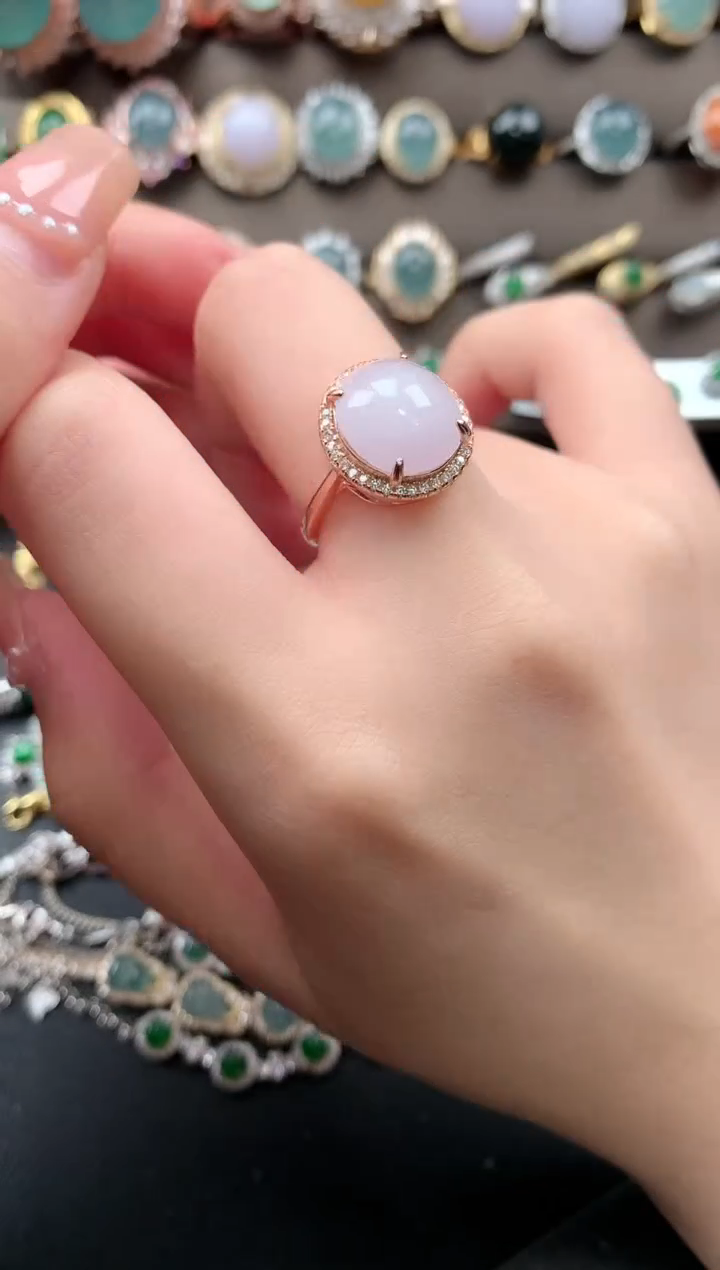 【闪购商品】翡翠戒指银S925镶嵌52141