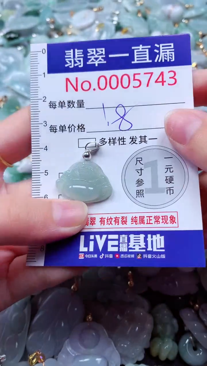 吊坠(不含链)未镶嵌翡翠5743