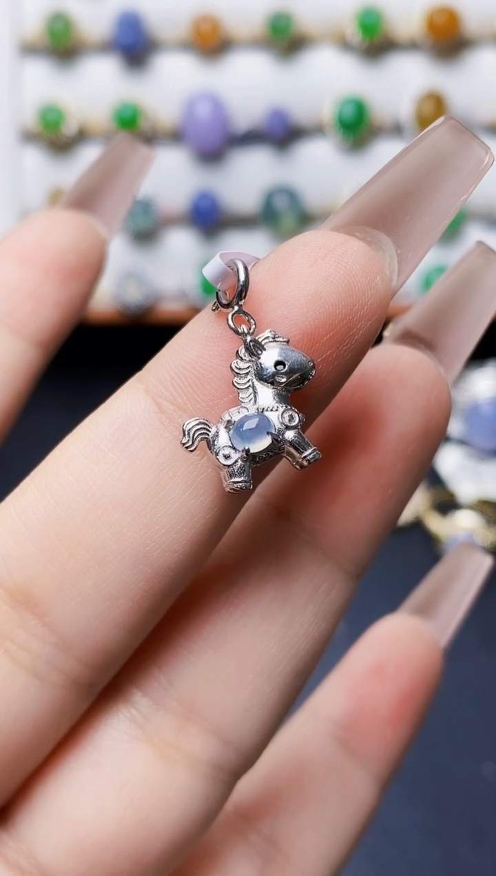 银S925镶嵌戒指翡翠0592