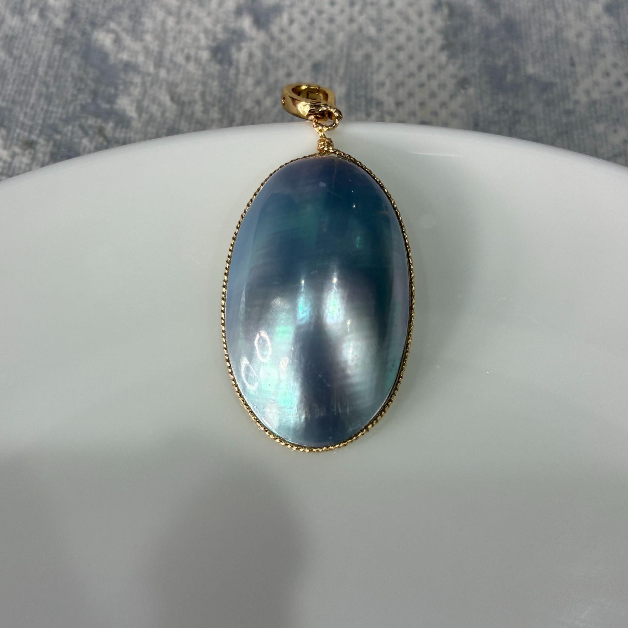 黎初 天然珍珠淡水马贝吊坠