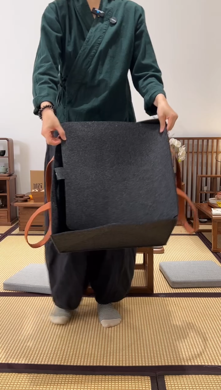 黑胡桃木小茶台收纳包