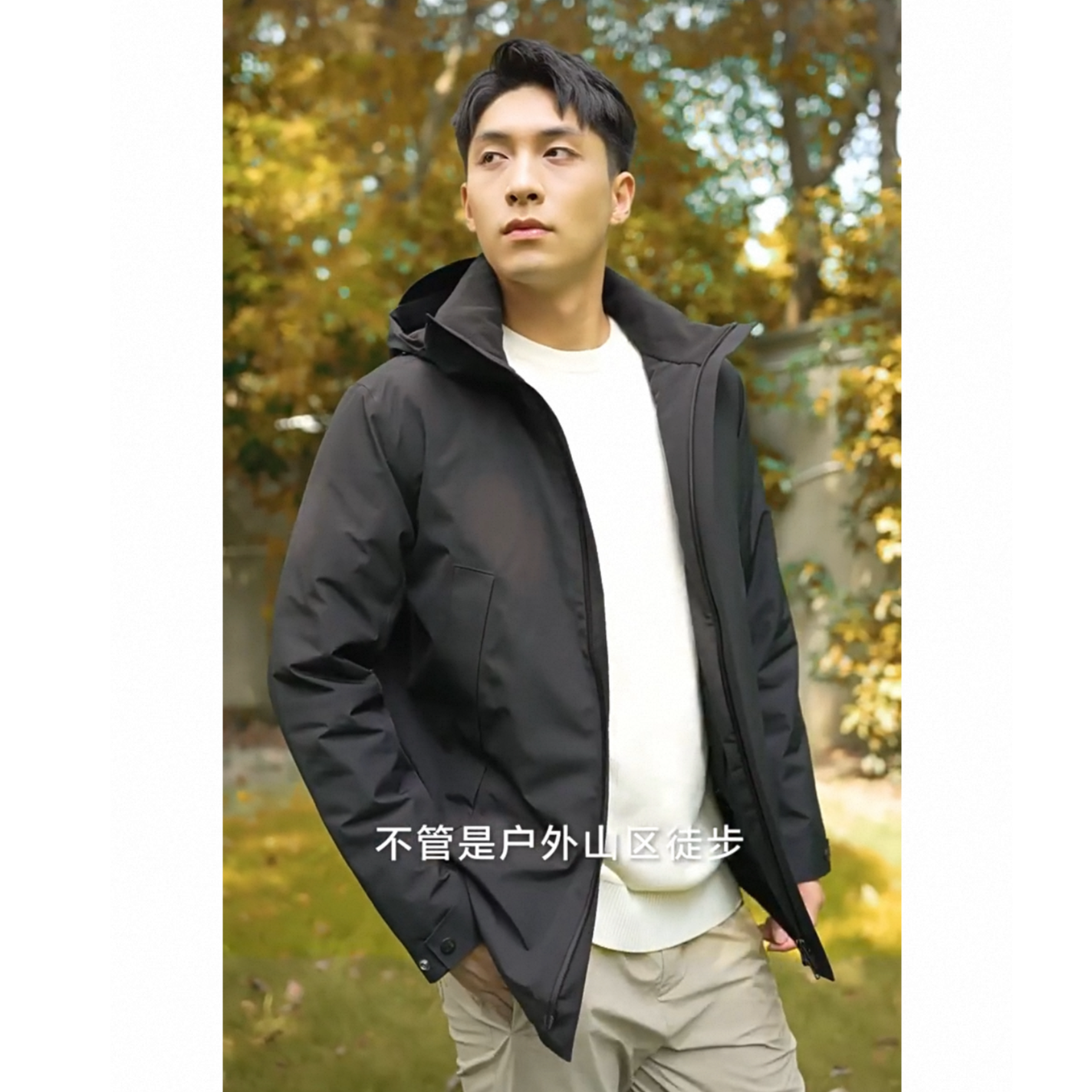 BLGXPD7-LINGHAN上新25秋冬男士商务休闲加棉棉服（帽子可拆卸）