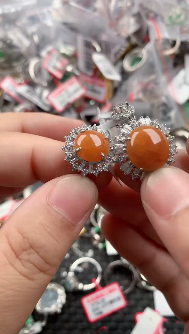 银S925镶嵌戒指翡翠333   2