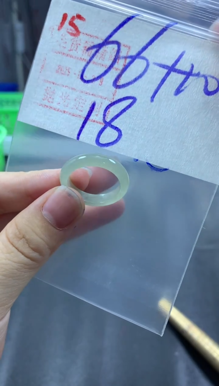 未镶嵌定制翡翠戒圈18#76毛货需精细抛光