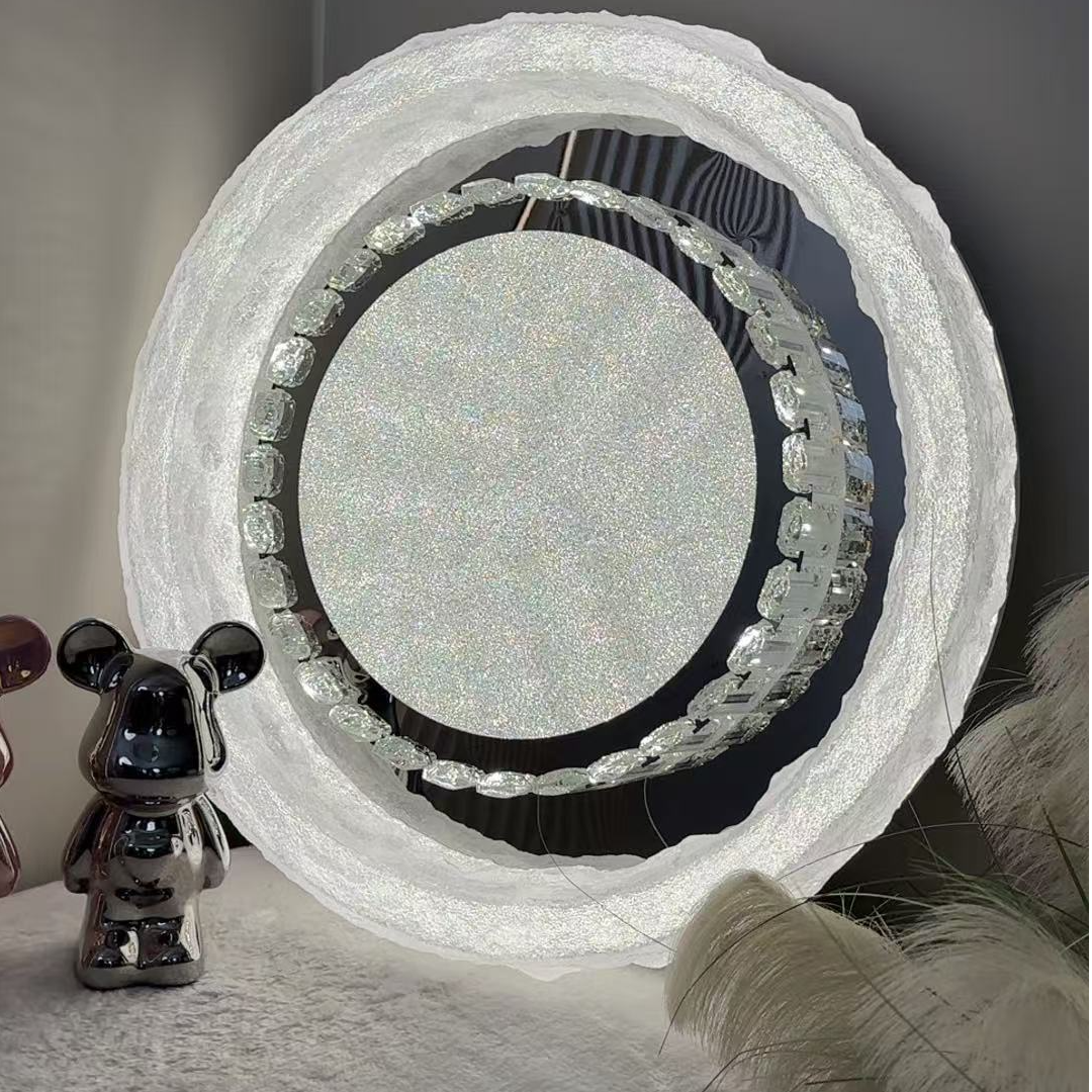 轻奢水晶灯智能语音卧室灯长方形客厅灯简约次卧书房圆形灯具灯饰