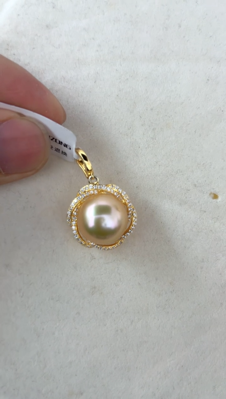 【闪购商品】海水珍珠颈饰银S925镶嵌吊坠