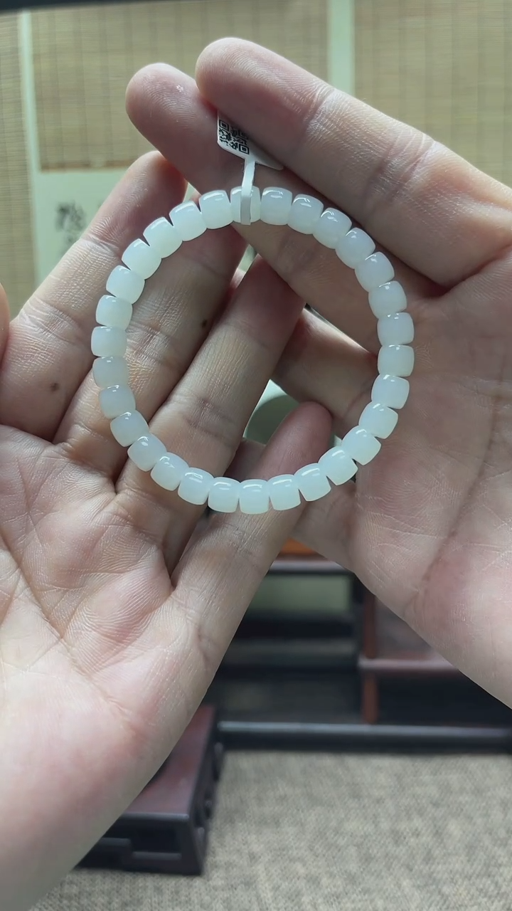 【闪购商品】和田玉手串未镶嵌羊脂白玉#611007