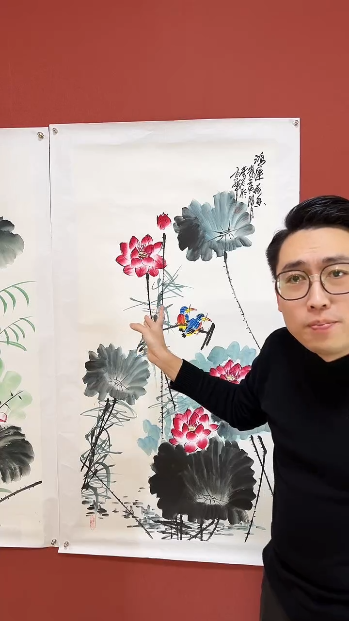 国画2刘石艺老师 国画花鸟随机 8平尺