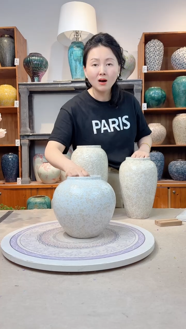 瓶陶瓷花瓶  茶白 小号  正品