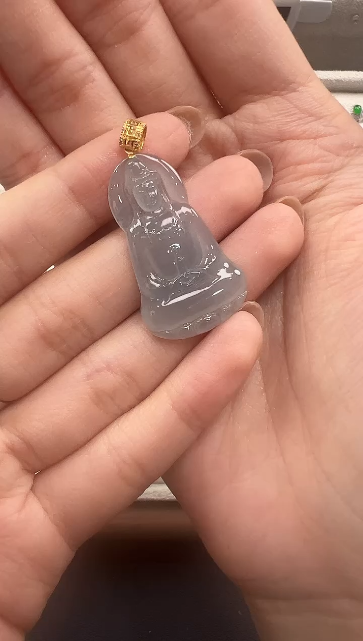 吊坠(不含链)18K金镶嵌翡翠缅甸珠宝严选HZY