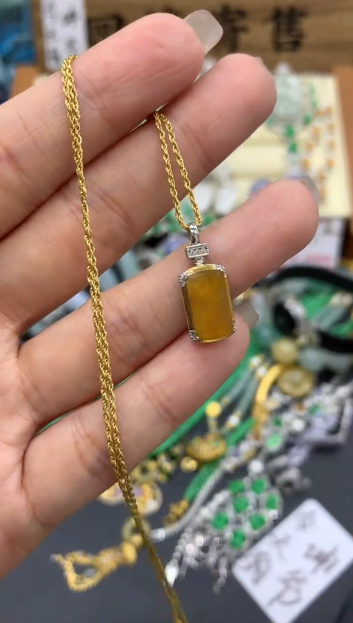 【闪购商品】翡翠颈饰18K金镶嵌243-中国好珍宝