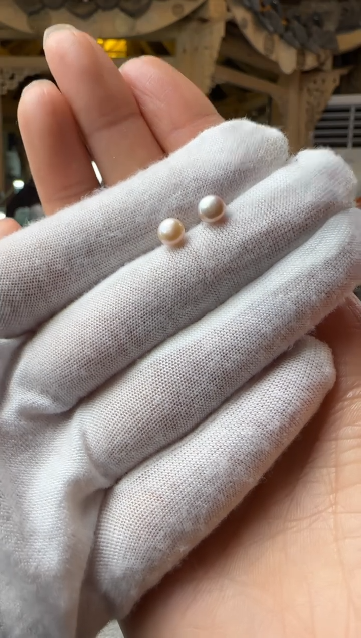 【闪购商品】淡水珍珠耳饰银S925镶嵌耳饰小