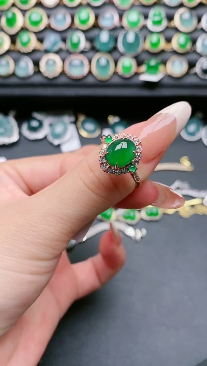 【闪购商品】翡翠戒指银S925镶嵌11111111