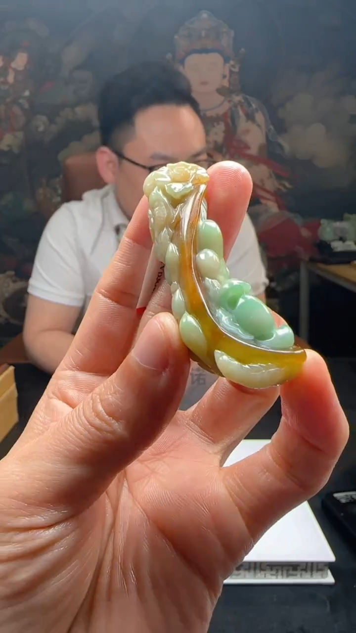 【闪购商品】定制翡翠未镶嵌L-@@QJXC2782