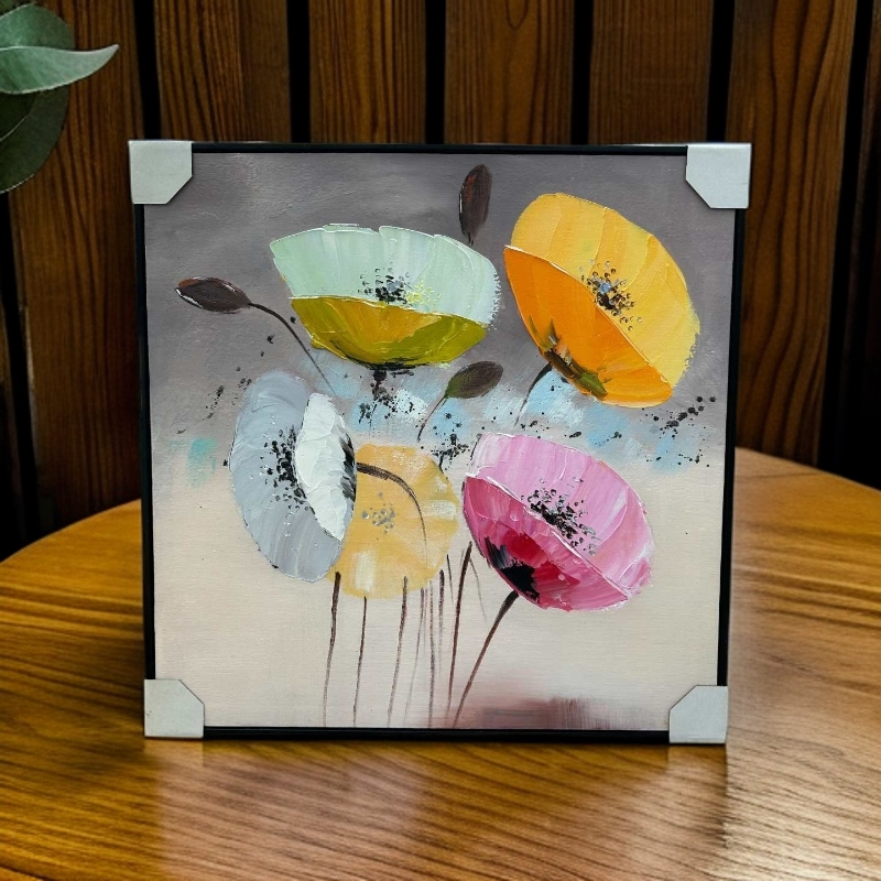 创意手绘现代挂墙装饰性画60*60cm
