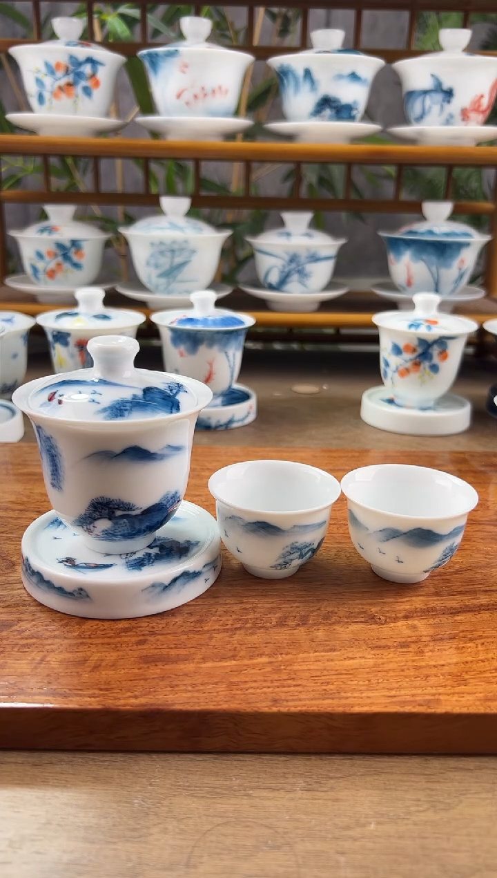 【闪购商品】全品山水美人备+小盖置+美人杯2个