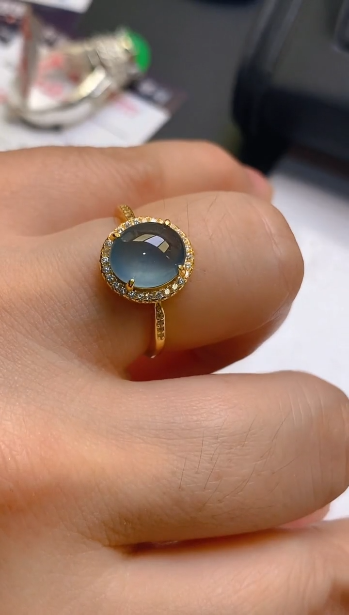 【闪购商品】翡翠耳饰银S925镶嵌天然A货翡翠1