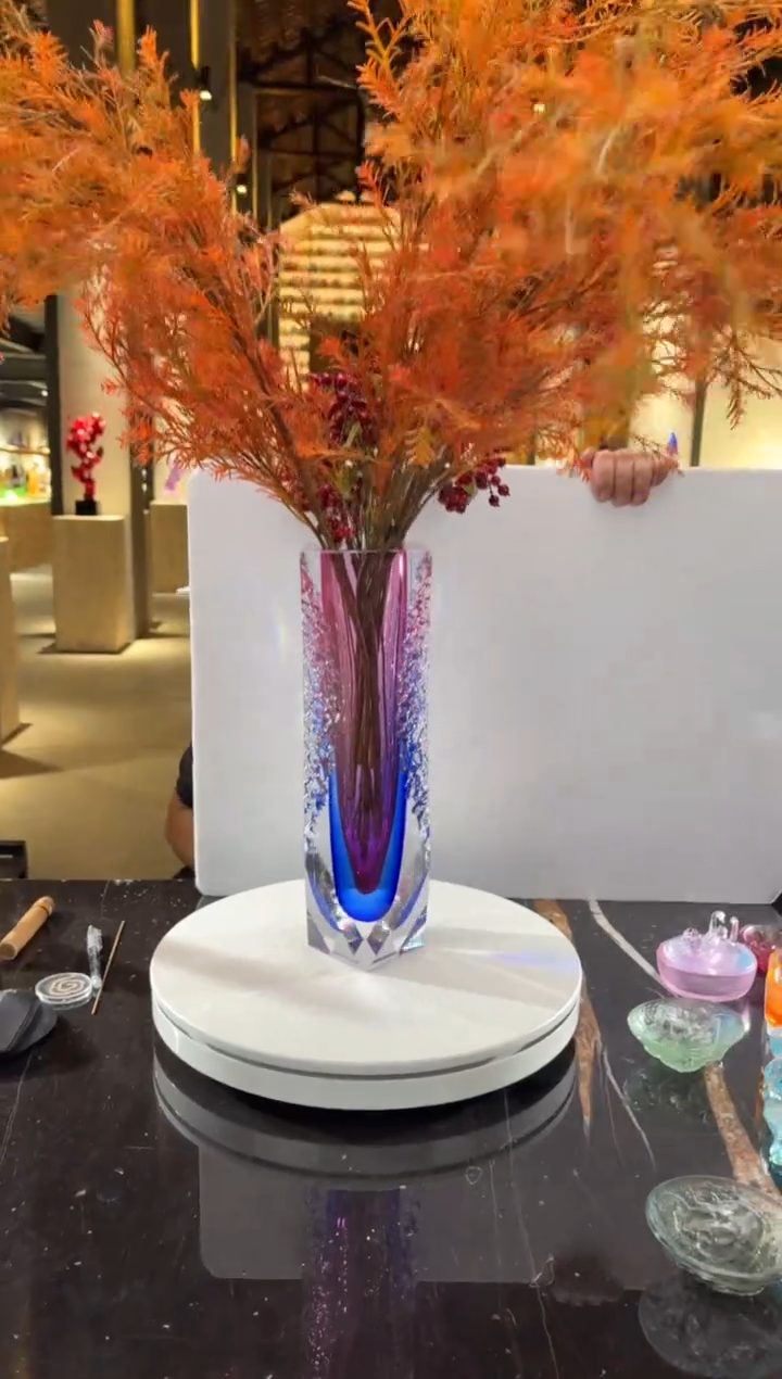 摆件0201021-2金红紫罗兰肌理纹艺术花器