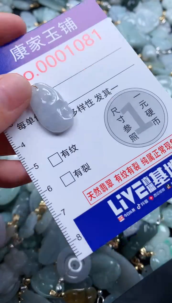 翡翠未镶嵌吊坠(不含链)1081