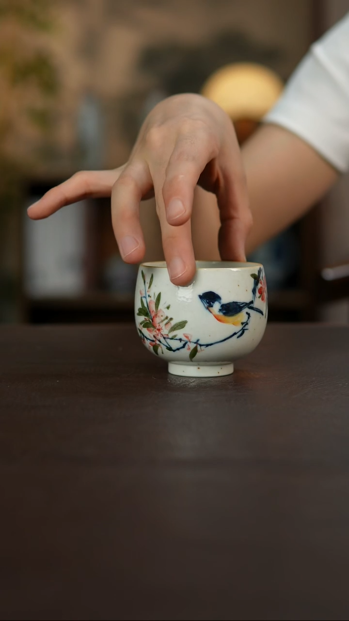 杯景德镇陶瓷杯碗柴烧多人