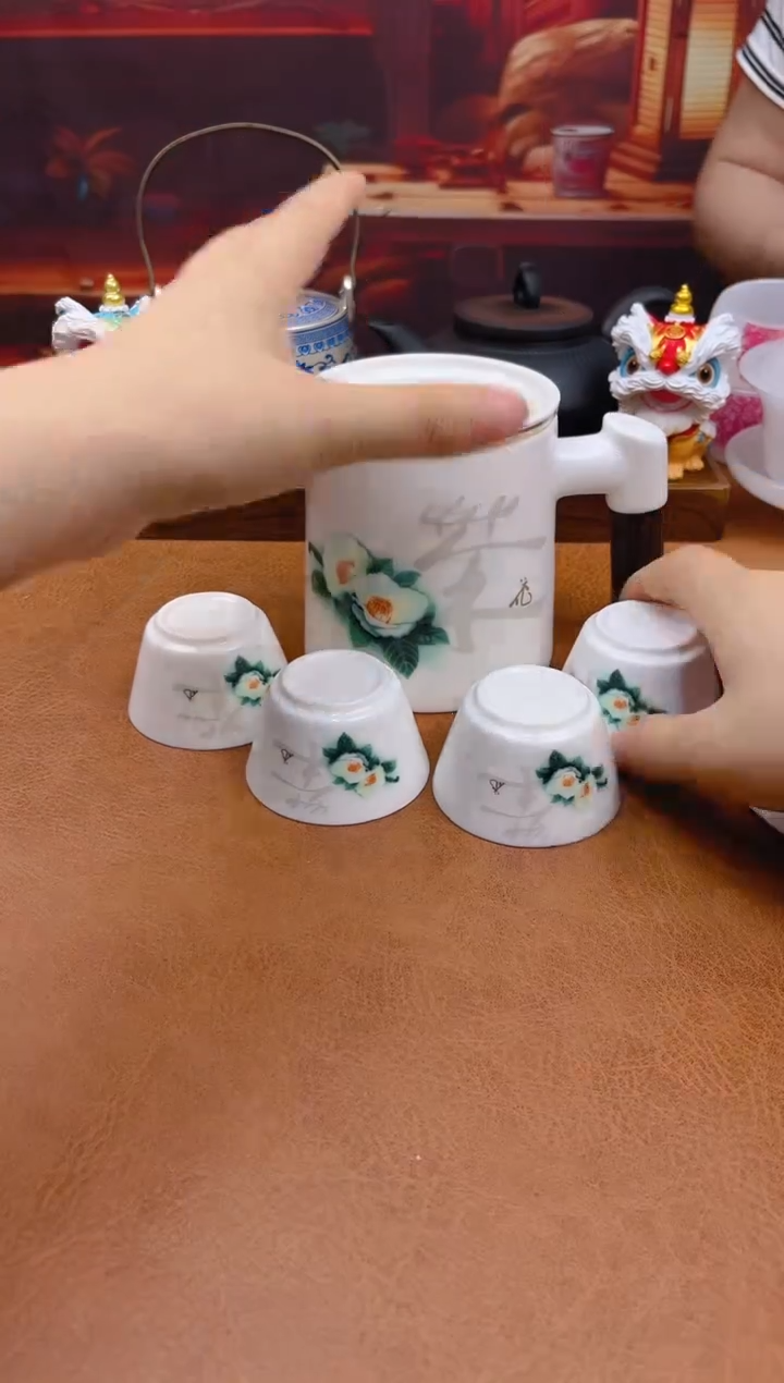 陶瓷茶具摆件旅行套组