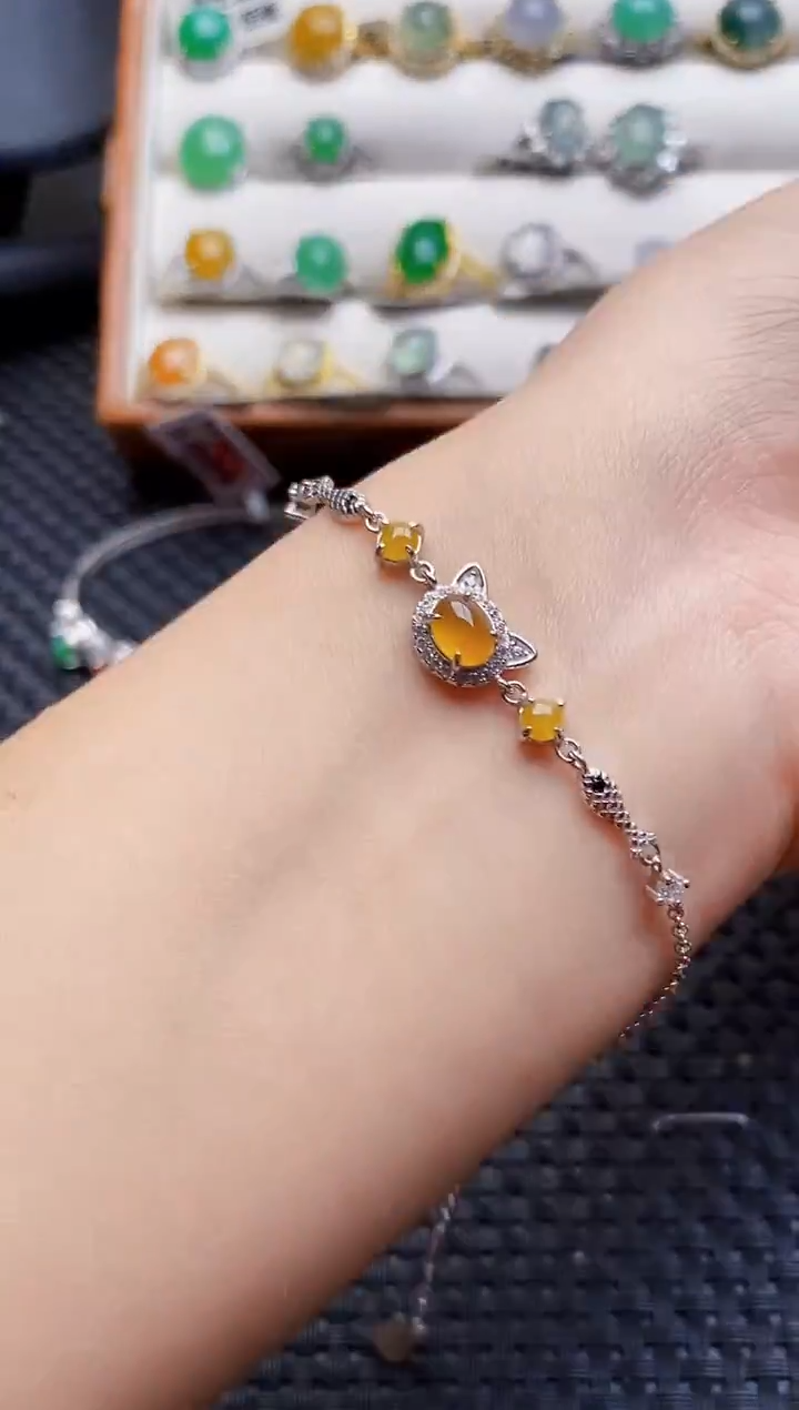 银S925镶嵌戒指翡翠4243