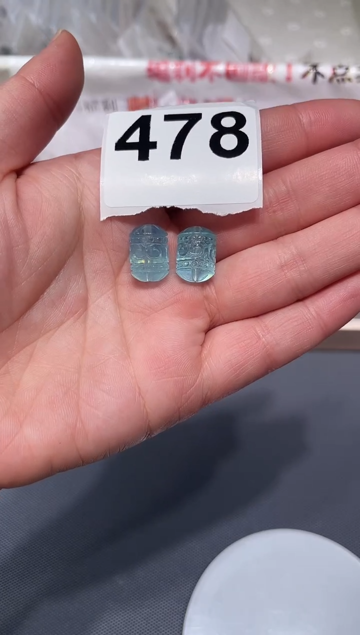 未镶嵌手链水晶A478 海蓝宝回纹 多样性发一