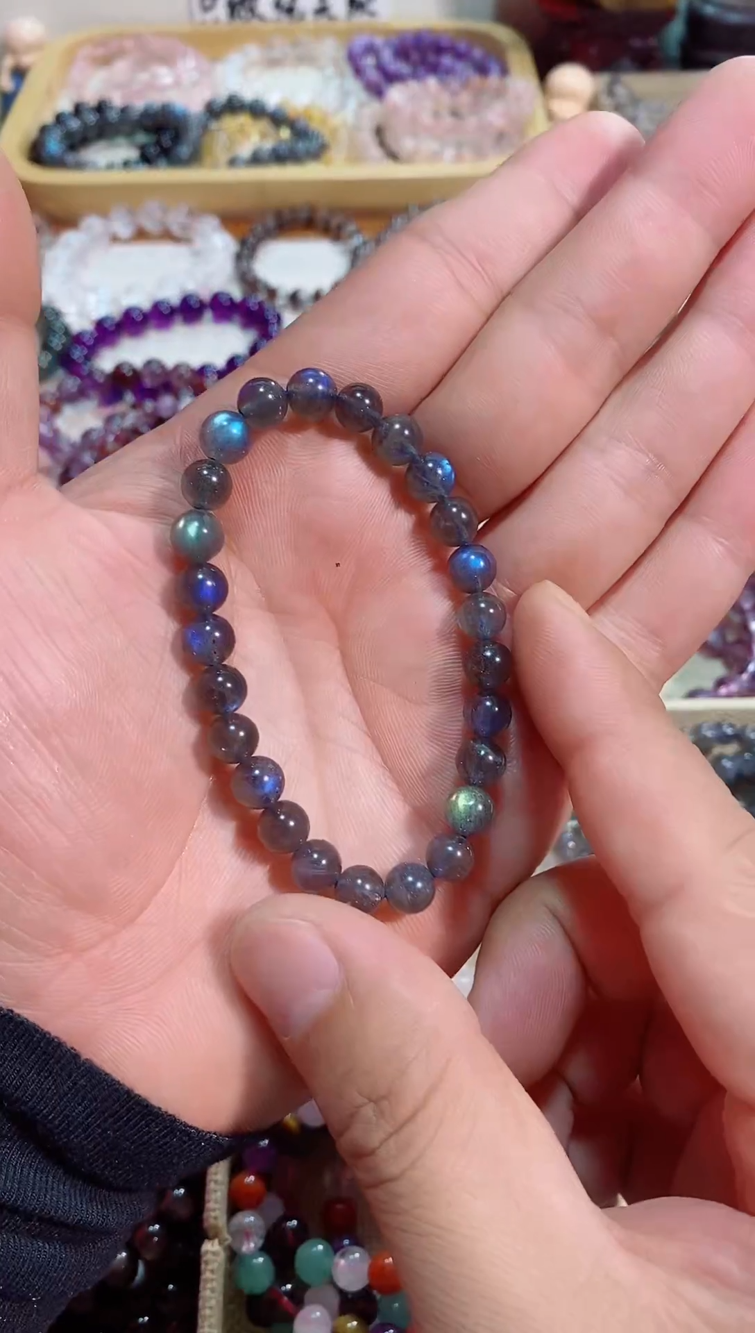 【闪购商品】水晶手链未镶嵌黑体灰月光8M+ (多样性发其一）