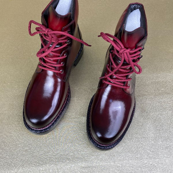 马臀皮挪威缝高端男士红色切尔西男款靴子秋冬真皮时尚百搭高帮靴