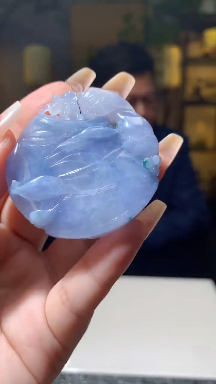 【闪购商品】定制翡翠未镶嵌1019XX-毛货挂件40