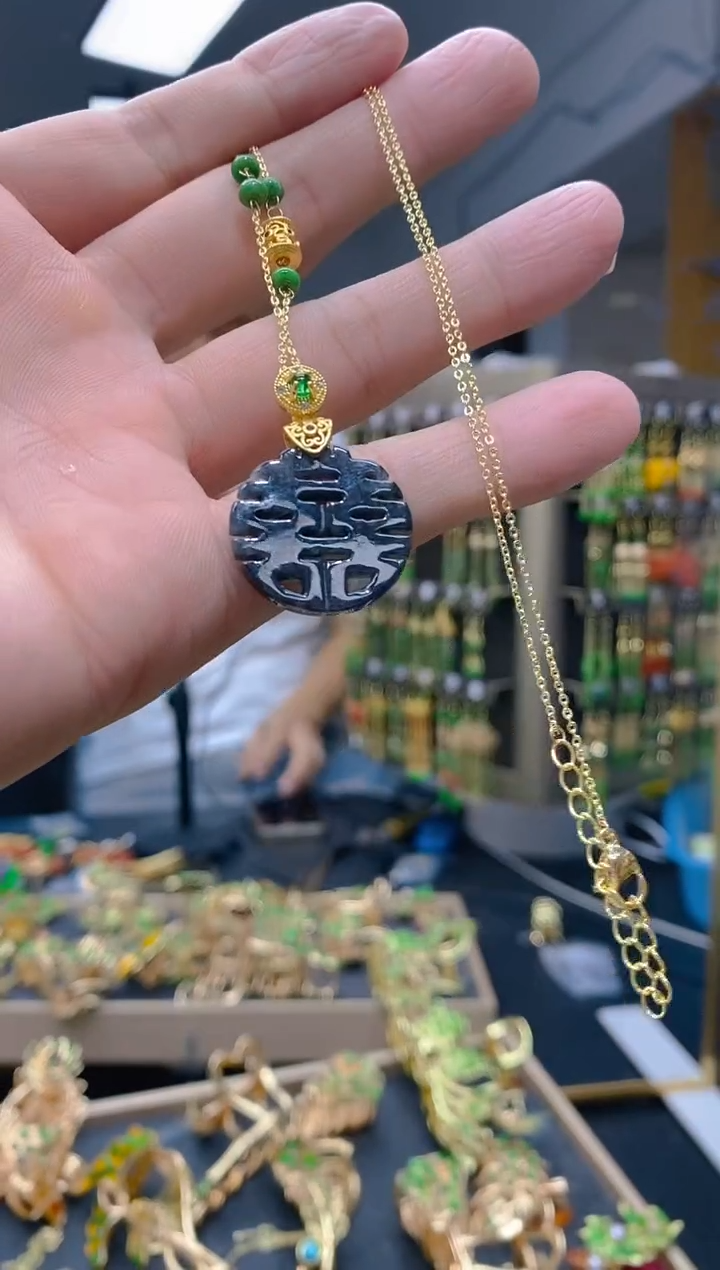 【闪购商品】翡翠耳饰合金0497翡翠锁骨链