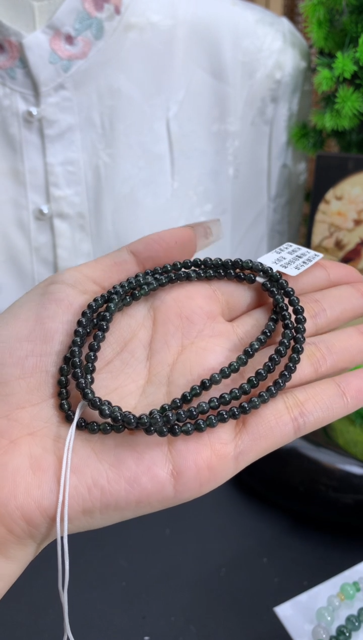 【闪购商品】翡翠手链未镶嵌卡3.8mm