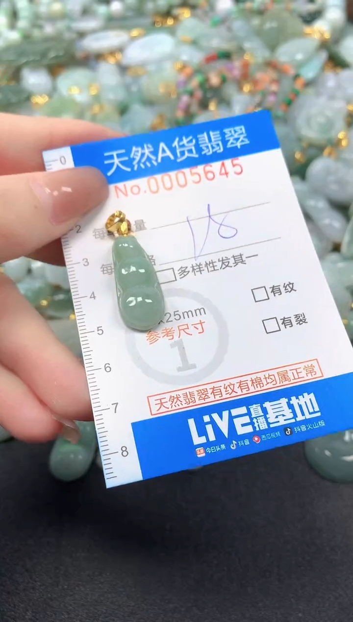 颈饰未镶嵌翡翠净货挂件-5645