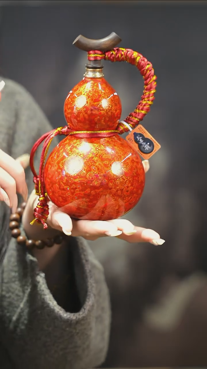 【闪购商品】XA146漆艺酒葫芦不包手串及旋转底座