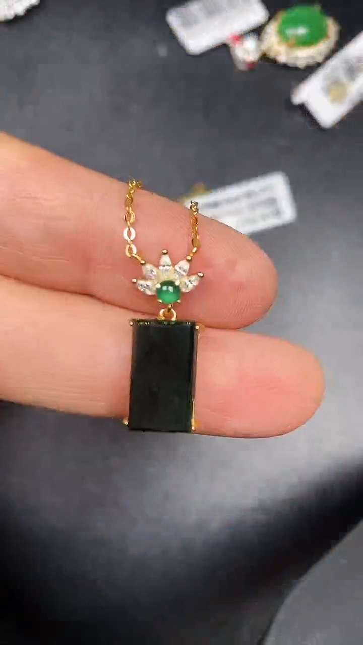 银S925镶嵌戒指翡翠1030