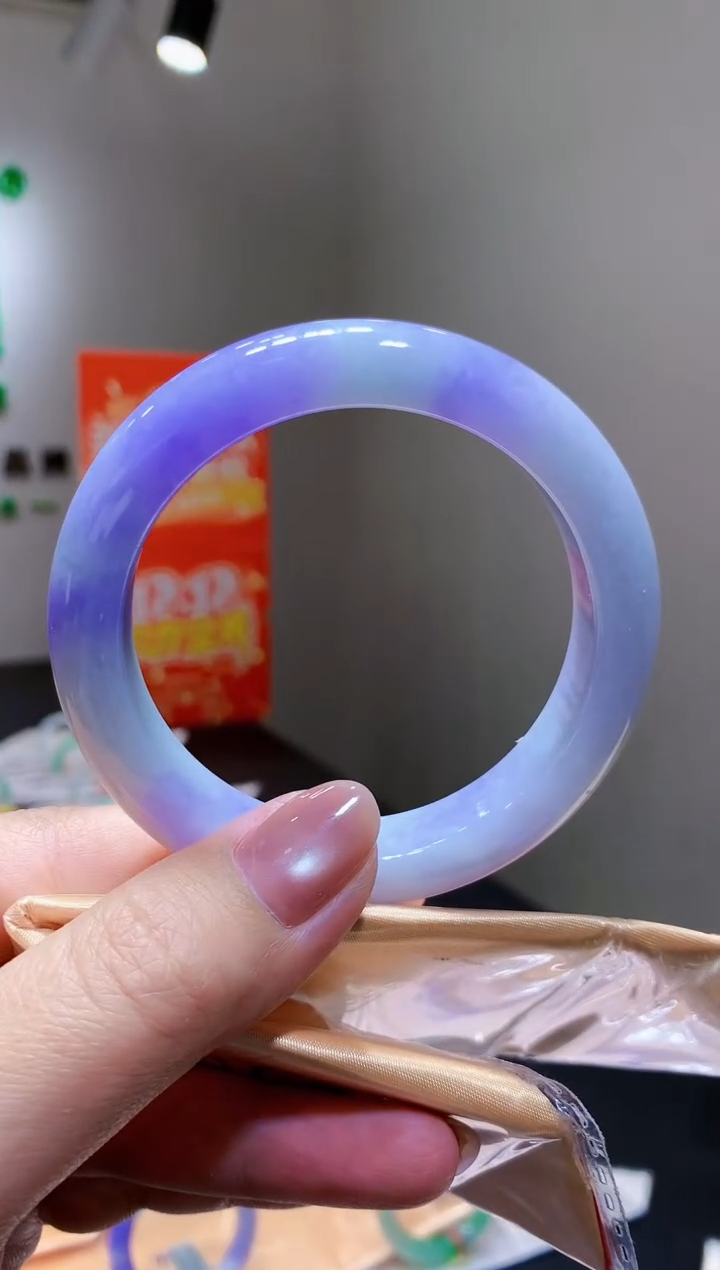 未镶嵌手镯翡翠圆*呀k69天然A货缅甸翡翠57
