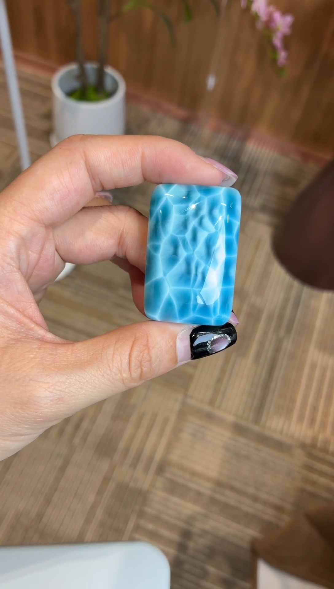 未镶嵌针钠钙石（海纹石）颈饰火山蓝海纹石裸石35g
