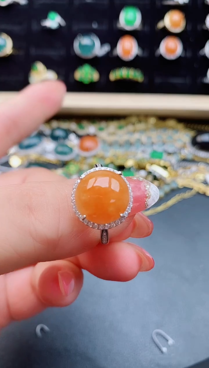 【闪购商品】翡翠戒指银S925镶嵌855080