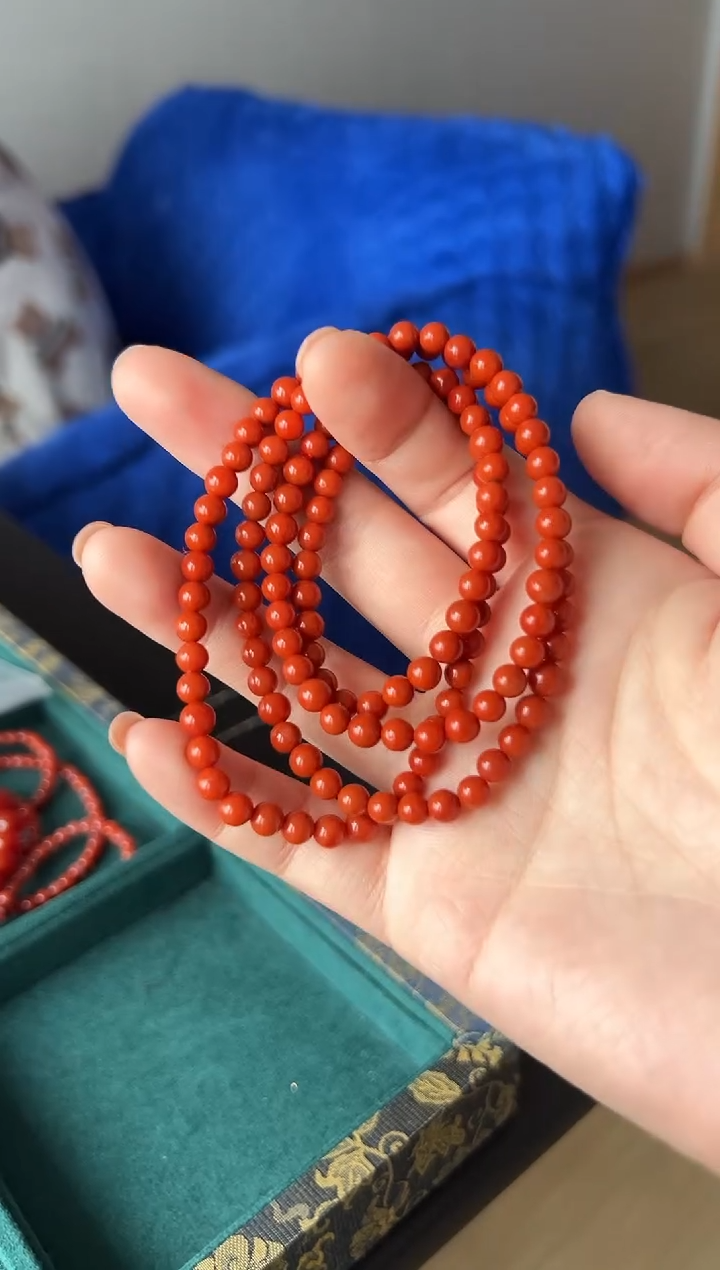【闪购商品】南红玛瑙手串未镶嵌南红满色满肉多圈