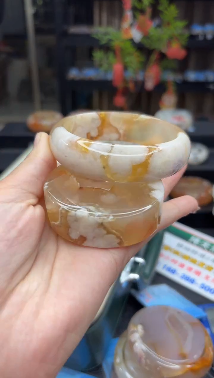 【闪购商品】石英质玉手镯未镶嵌862（65圈赠送镯心）