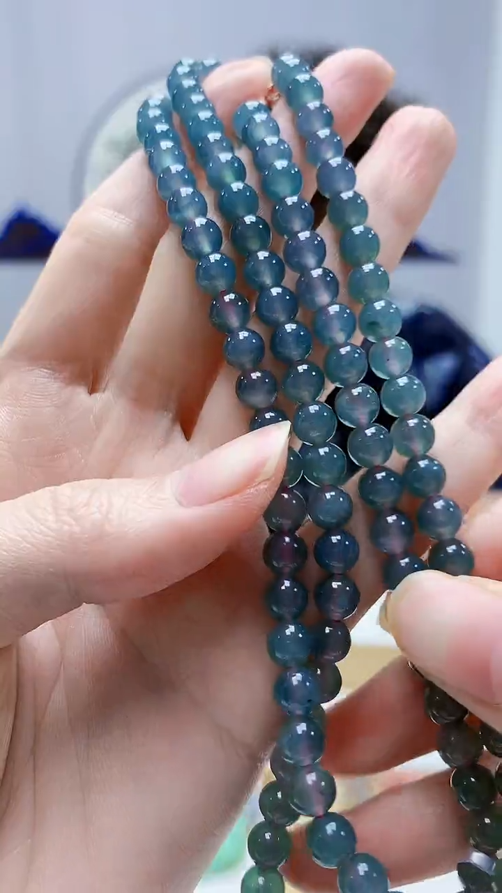 未镶嵌定制翡翠4688zm-毛货珠链173
