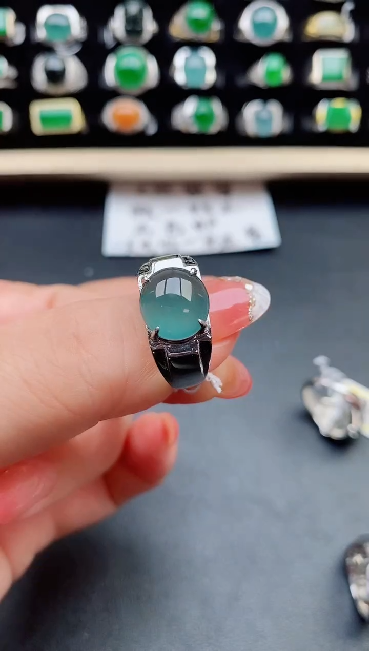 【闪购商品】翡翠戒指银S925镶嵌122121