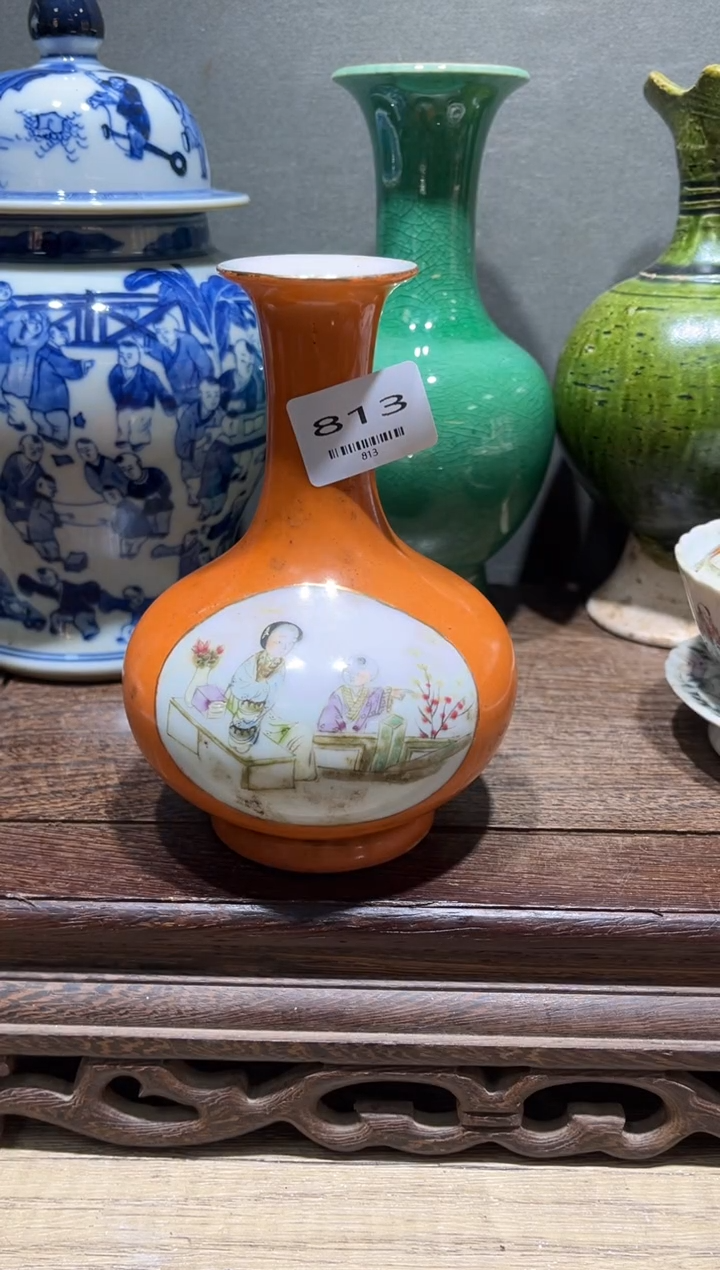 瓷片8**哥A813 瓷器小摆件小摆件