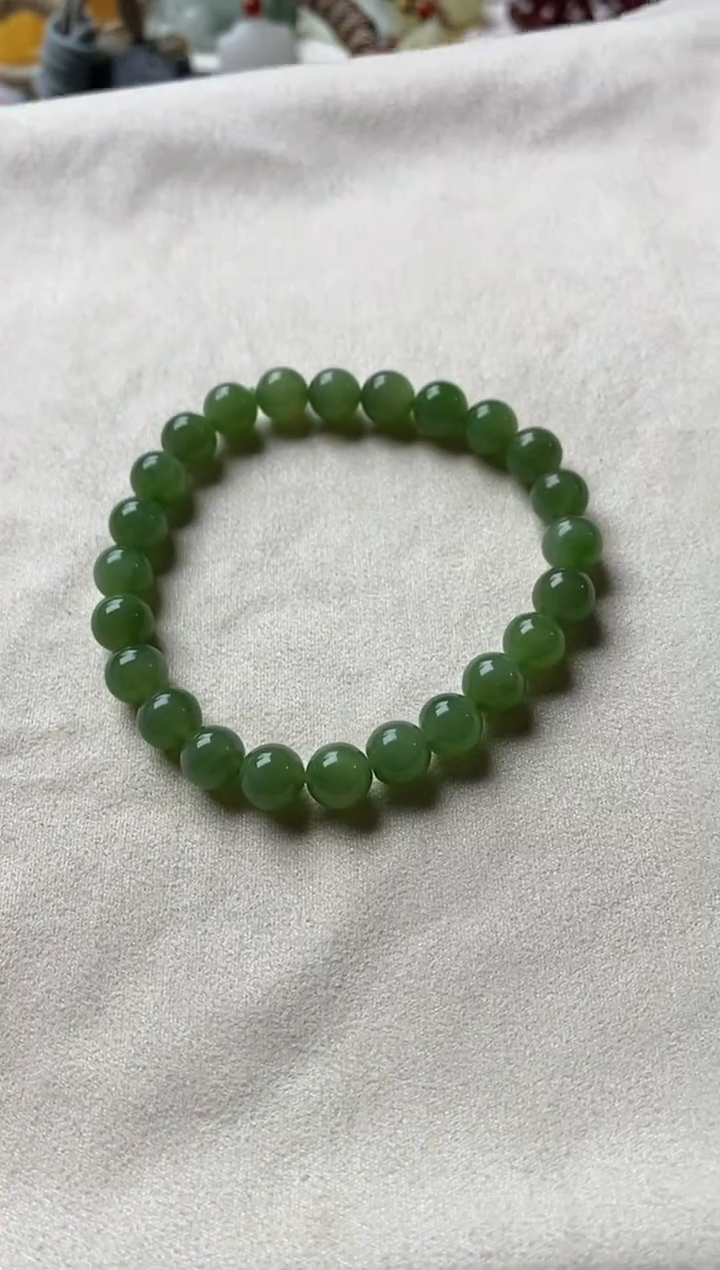 颈饰未镶嵌和田玉手串