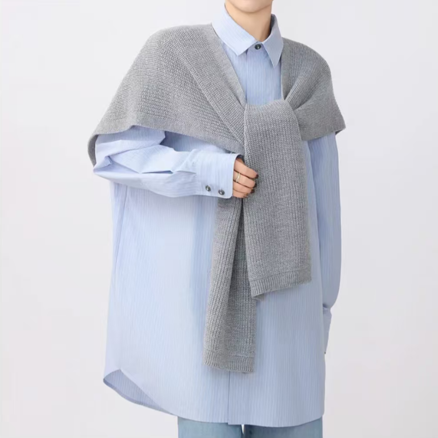 AMASS/阿玛施优雅百搭亲肤柔软纯色女士披肩围巾5800043