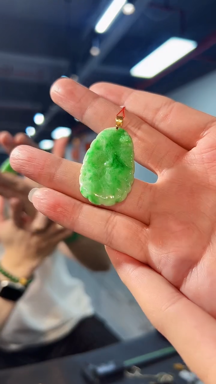 【闪购商品】翡翠颈饰18K金镶嵌缅料A货/支持复检/一件