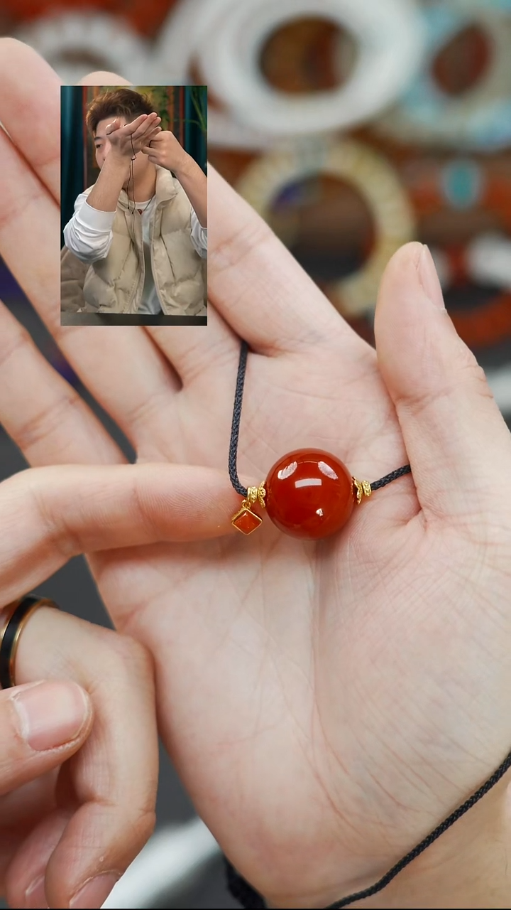 未镶嵌文玩配饰南红玛瑙梵阁精品文玩回血17+锁骨链