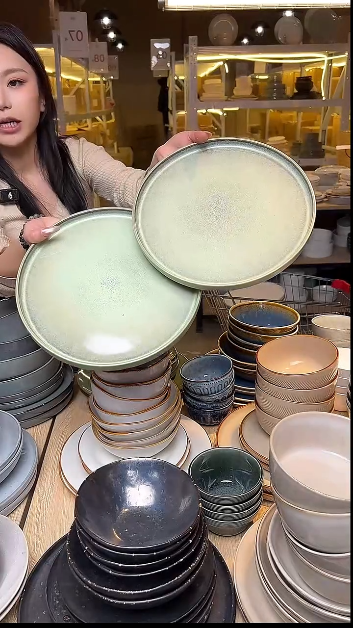 瓷93外贸尾货窑变釉下彩默外微瑕